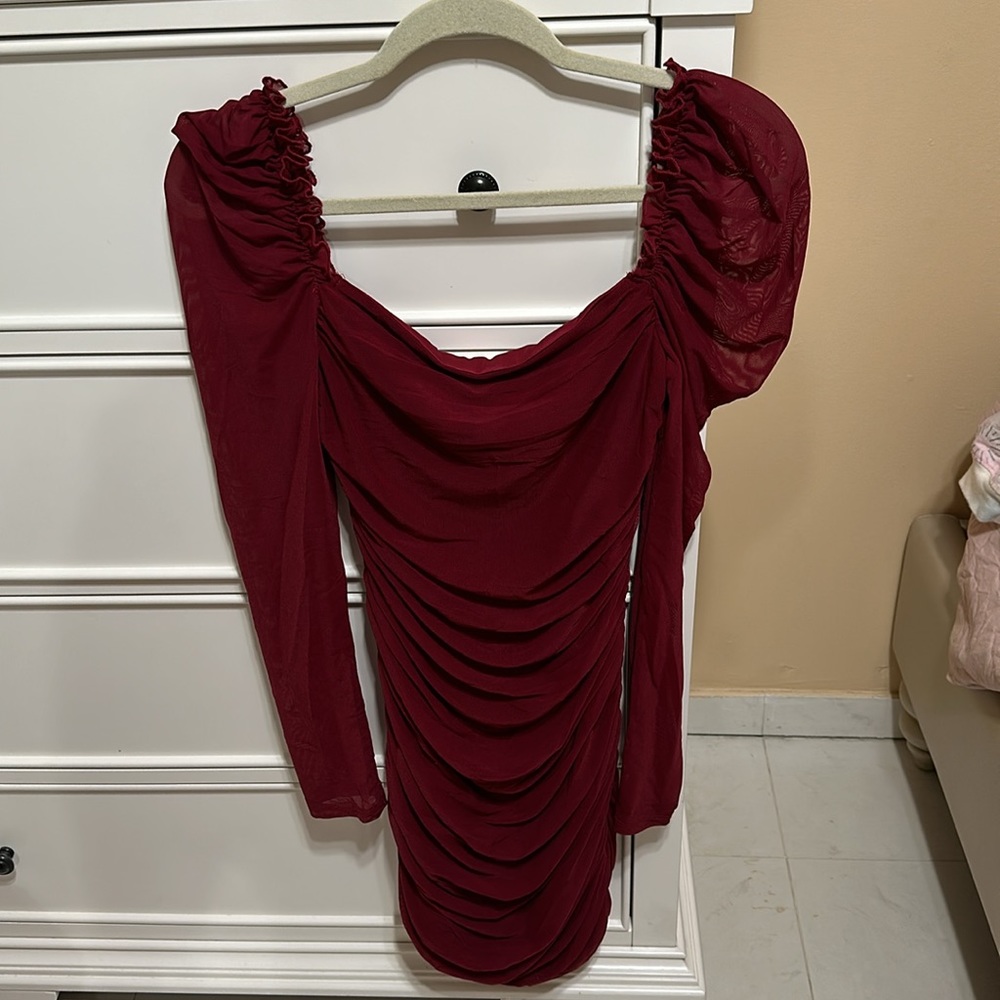 WORN ONCE Red Ruffle Dress - Picture 4 of 4